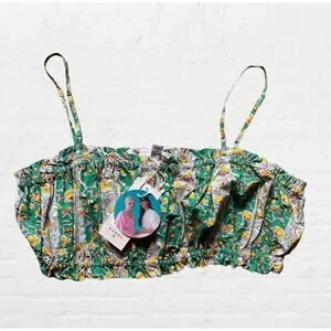 Rhode Tops RHODE | Tops | New Rhode X Target Womens Green Floral Crop Top | Poshmark